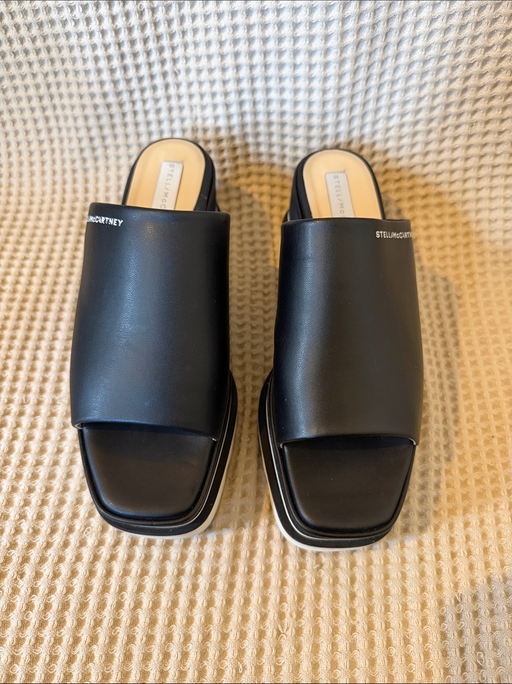 Stella Mccartney Elyse Slip On Sandals Size 37 1/2 Us 7.5 Excellent Condition
